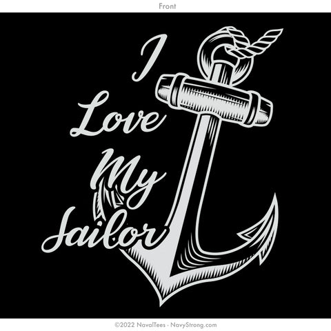 "I Love My Sailor" Tank - Black