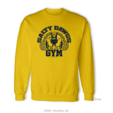 "Salty Dawg Gym" Crewneck Sweatshirt - Gold