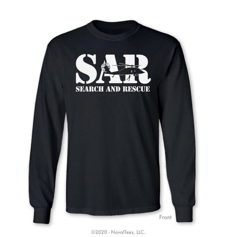 "Search & Rescue (SAR)" Long Sleeve Tee - Black