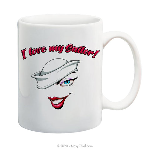"Love My Sailor" - 15 oz Coffee Mug - NavyChief.com - Navy Pride, Chief Pride.