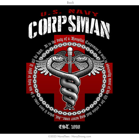 "Corpsman Caduceus" Tee - Black
