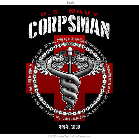 "Corpsman Caduceus" Tee | Black