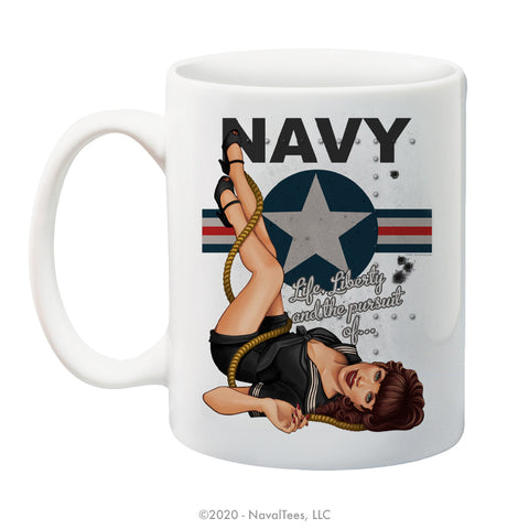 "Navy Pinup" - 15 oz Coffee Mug