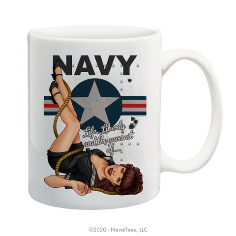 "Navy Pinup" - 15 oz Coffee Mug