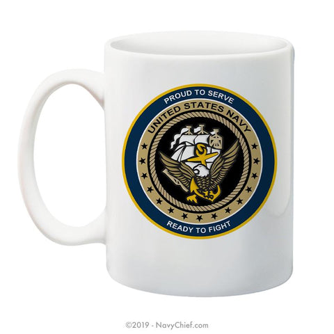 "Proud to Serve" - 15 oz Coffee Mug - NavyChief.com - Navy Pride, Chief Pride.