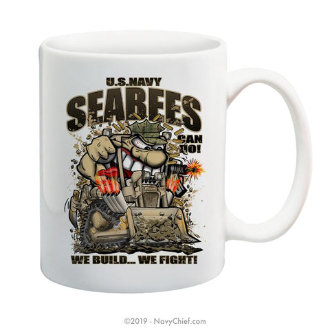 "SeaBees - We Build,We Fight!" - 15 oz Coffee Mug - NavyChief.com - Navy Pride, Chief Pride.