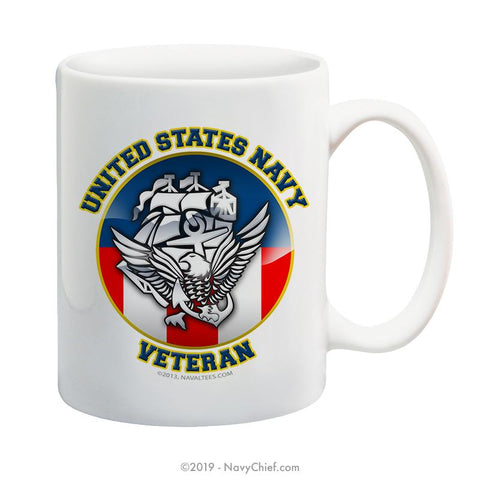 "USN Veteran" - 15 oz Coffee Mug - NavyChief.com - Navy Pride, Chief Pride.