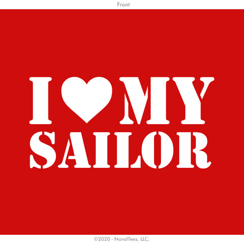 "Love My Sailor" Ladies Tee - Red