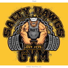 "Salty Dawgs Gym" Tee - Gold