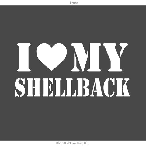 "Love My Shellback" Ladies Tee - Charcoal