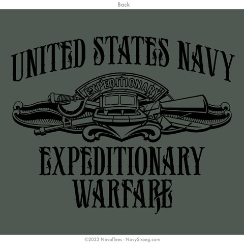 "Enlisted Expeditionary Warfare" Hooded Sweatshirt - Mil Green