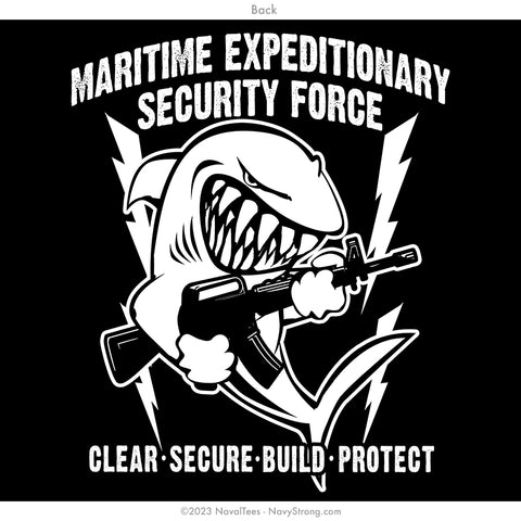 "Maritime Expeditionary Security Force" Hooded Sweatshirt - Black