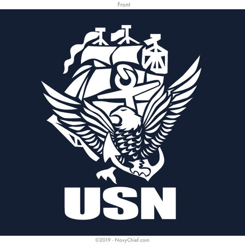 "USN" ACE Zippered Hooded Sweatshirt, Navy - NavyChief.com - Navy Pride, Chief Pride.