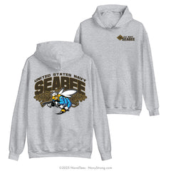 "Seabee Combat" Hooded Sweatshirt | Grey