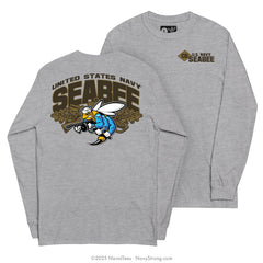 "Seabee Combat" Long Sleeve Tee | Grey