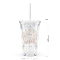 "Navy Tattooed Popeye" - 16oz Clear Plastic Tumbler