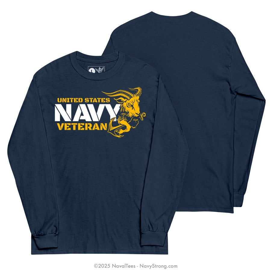 "Navy Veteran Ram" Long Sleeve Tee | Navy