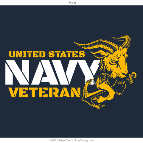 "Navy Veteran Ram" Long Sleeve Tee | Navy