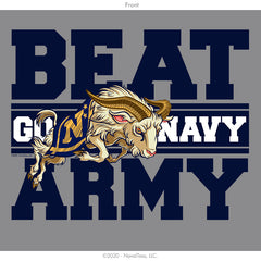 "Go Navy, Beat Army" Tee | Grey