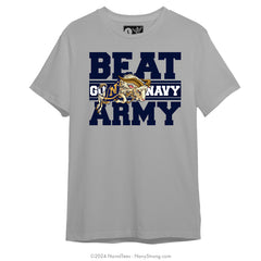 "Go Navy, Beat Army" Tee | Grey