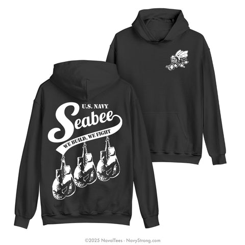 "Seabee Boxing" Hooded Sweatshirt | Black