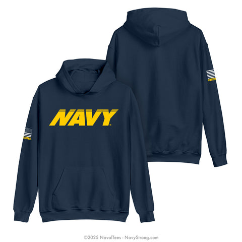 "Athletic Navy" Hooded Sweatshirt | Navy