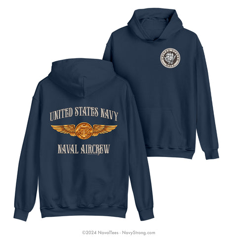 "Naval Aircrew" Hooded Sweatshirt | Navy