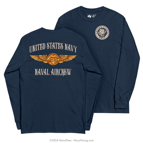 "Naval Aircrew" Long Sleeve Tee | Navy