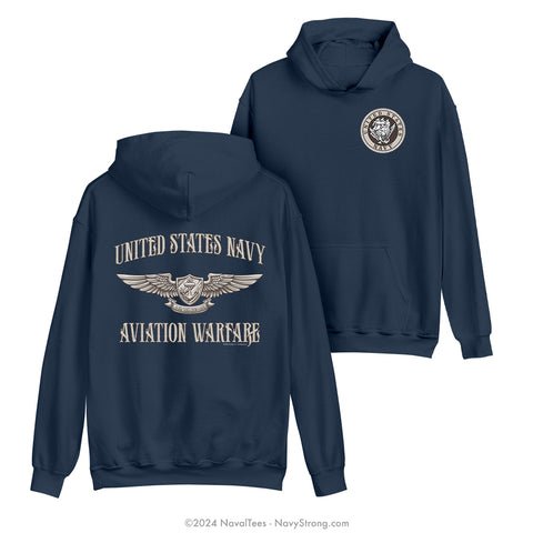 "Enlisted Aviation Warfare" Hooded Sweatshirt | Navy