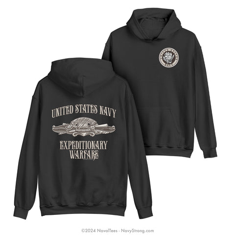 "Expeditionary Warfare" Hooded Sweatshirt | Black