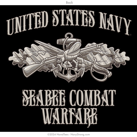 "Seabee Combat Warfare" Zippered Hoodie | Black