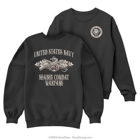 "Seabee Combat Warfare" Sweatshirt | Black