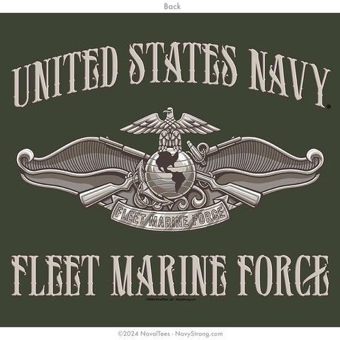 "Fleet Marine Force" Long Sleeve Tee | Military Green