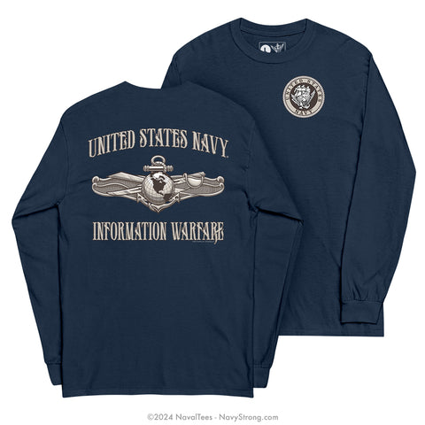 "Information Warfare" Long Sleeve Tee | Navy