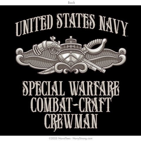 "Special Warfare Combat Crewmen" Zippered Hoodie | Black