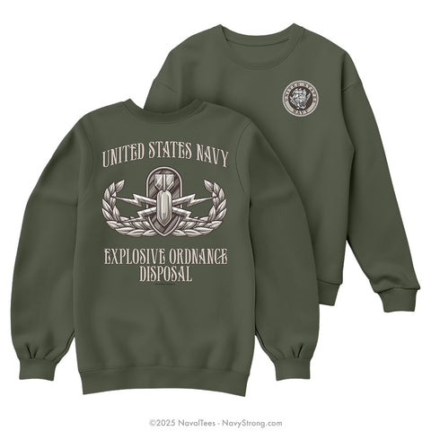 "Explosive Ordnance Disposal" Sweatshirt | Military Green