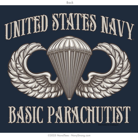 "Basic Parachutist" Long Sleeve Tee | Navy