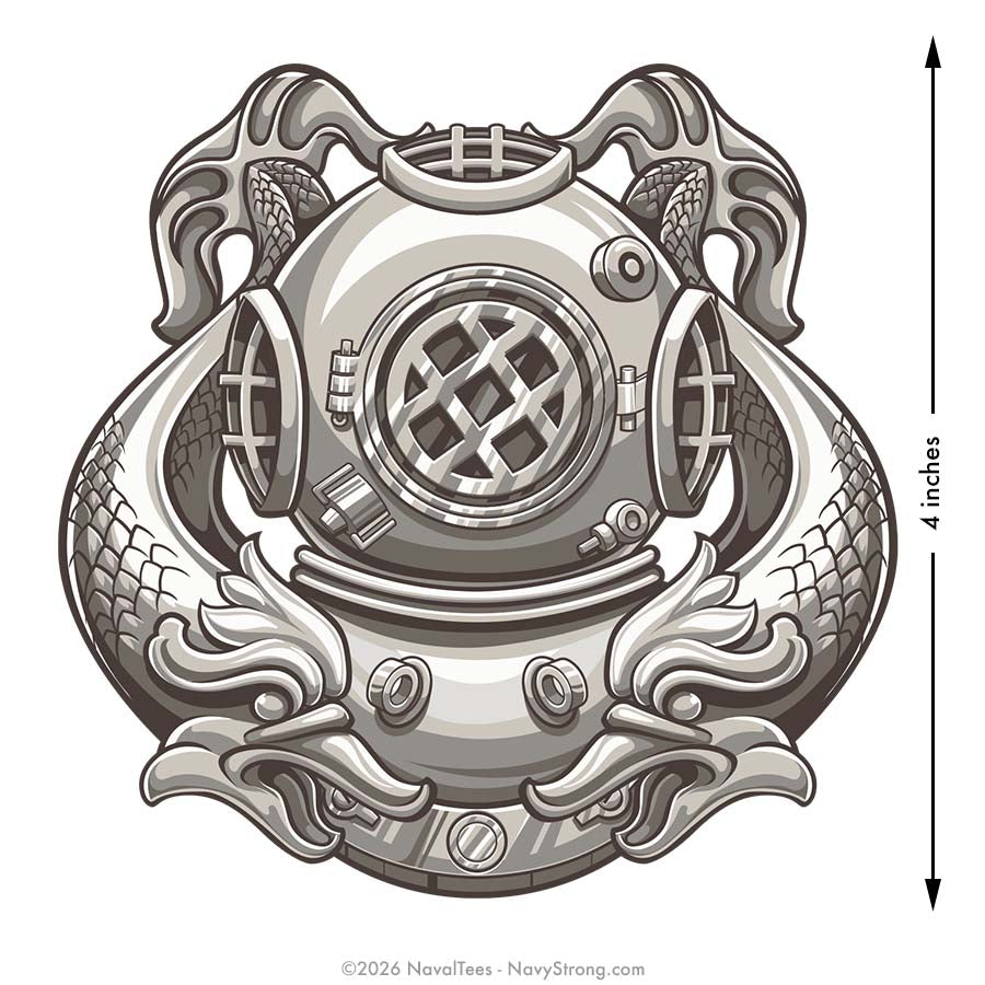 "First Class Diver" Warfare Pin | 4 inch Vinyl Decal