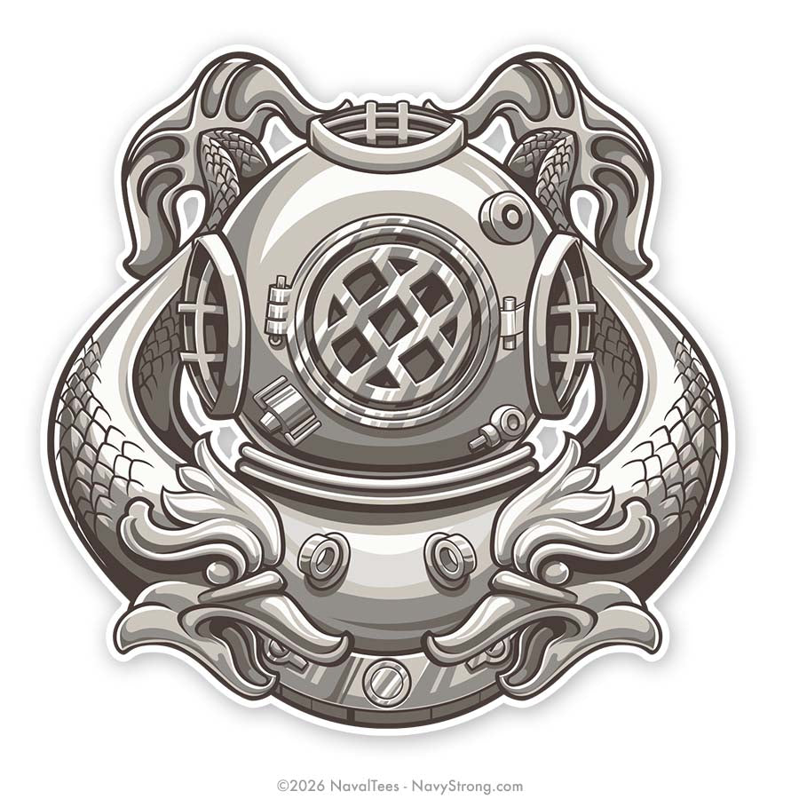 "First Class Diver" Warfare Pin | 4 inch Vinyl Decal