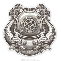 "First Class Diver" Warfare Pin | 4 inch Vinyl Decal