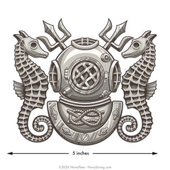 "Master Diver" Warfare Pin | 5 inch Vinyl Decal