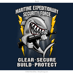 "Maritime Expeditionary Security Force" Hooded Sweatshirt | Navy