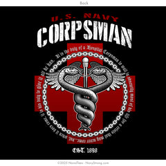 "Corpsman Caduceus" Hooded Sweatshirt | Black