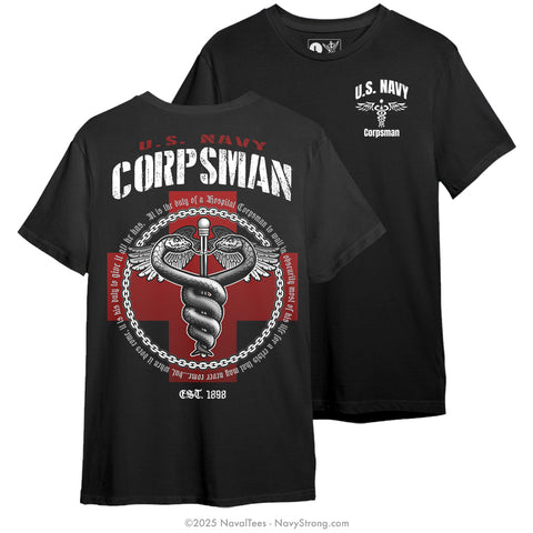 "Corpsman Caduceus" Tee | Black