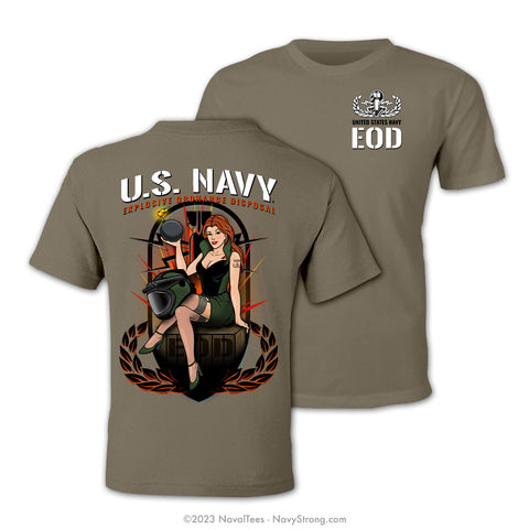 "EOD Pinup" Tee - NWU Brown