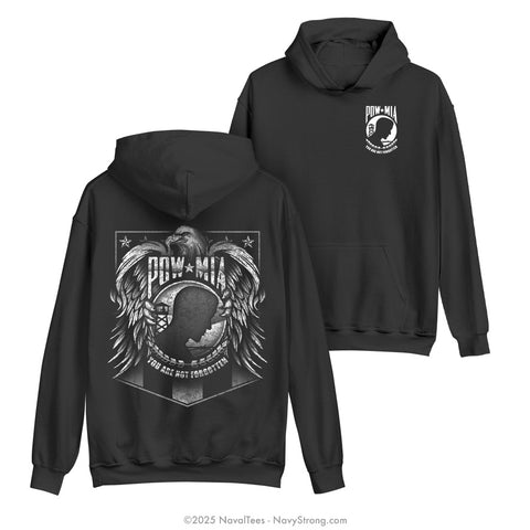 "POW MIA Eagle" Hooded Sweatshirt | Black