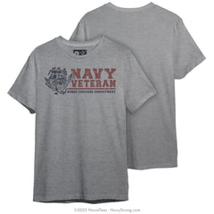 "Navy Veteran" Distressed Tee | Grey