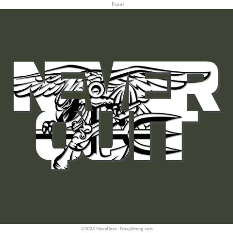 "Never Quit" Tee | Military Green