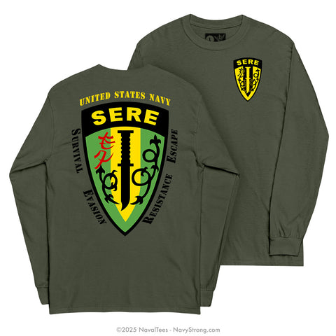 "SERE" Long Sleeve Tee | Military Green