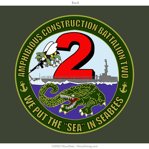 "Amphibious Construction Battalion Two" Tee | Mil Geen